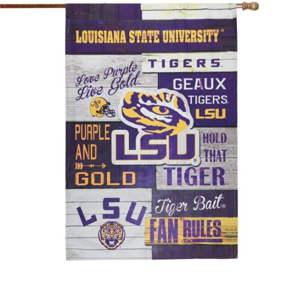 LSU Tigers Fan Rules Linen House Flag
