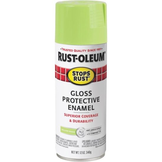Rust-Oleum Stops Rust 12 Oz. Gloss Willow Green Spray Paint Protective Enamel