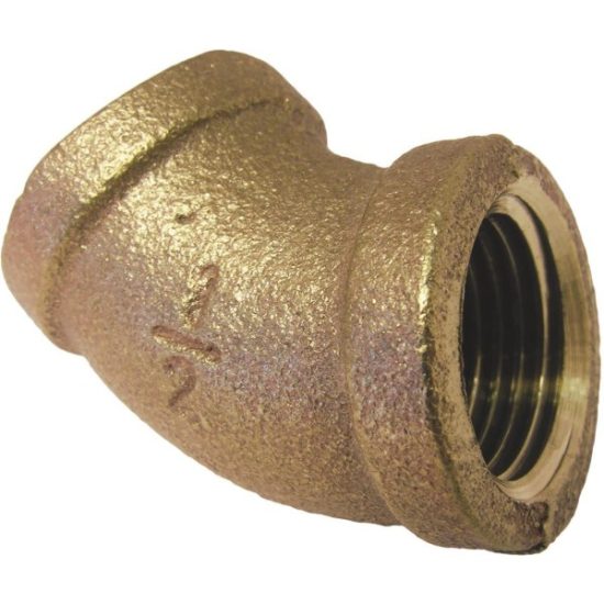 Lasco 1/2 In. FPT x 1/2 In. FPT 45 Deg. Brass Elbow (1/8 Bend)