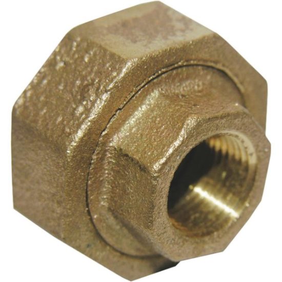 Lasco 1/8 In. FPT x 1/8 In. FPT Red Brass Threaded Union