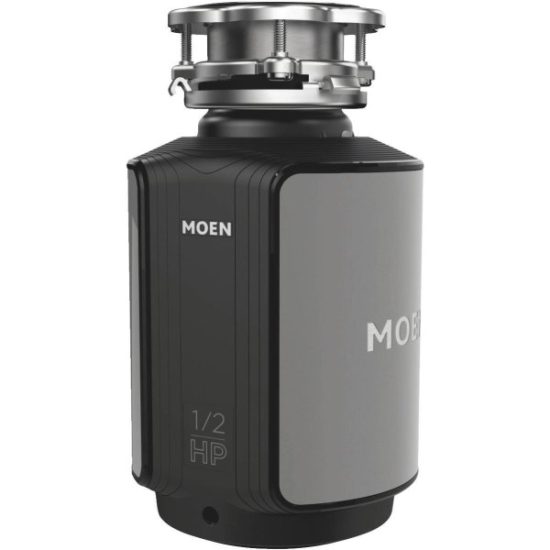 Moen 1/2 HP Stainless Steel Garbage Disposer, 4 Year Warranty