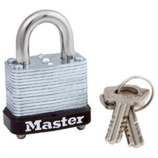 Master Lock 1-1/8 In. W. Locking Lever Warded Keyed Different Padlock