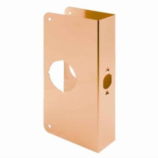Defender Security 1-3/4 In. x 2-3/8 In. Brass Door Reinforcer