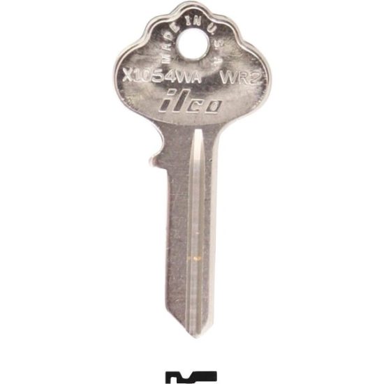 ILCO Weiser Nickel Plated House Key, WR2 / X1054WA (10-Pack)