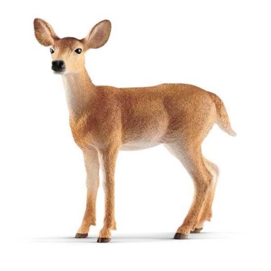 Schleich Hand - Painted Figure - White - Tailed Doe