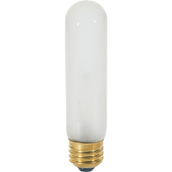 Satco 40W Frosted Medium Base T10 Incandescent Tubular Appliance Light Bulb