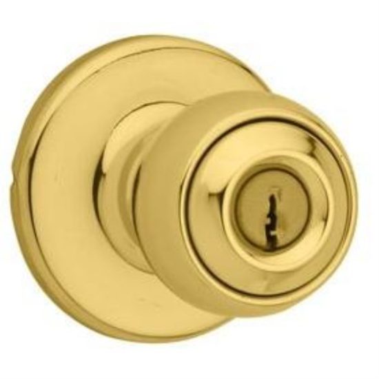 Kwikset Polo Polished Brass Entry Door Knob
