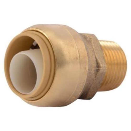 SharkBite 3/4 In. x 1/2 In. MNPT Bullnose Brass Push-to-Connect Male Adapter