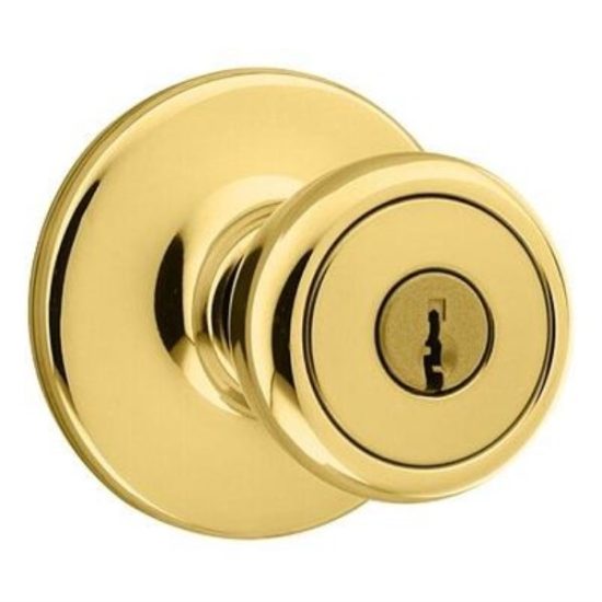 Kwikset Tylo Polished Brass Entry Door Knob