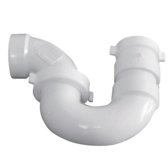 Charlotte Pipe 1-1/2 In., 1-1/4 In. White PVC P-Trap