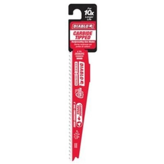 Diablo Demo Demon 6 In. 6 TPI Carbide Wood w/Nails Reciprocating Saw Blade
