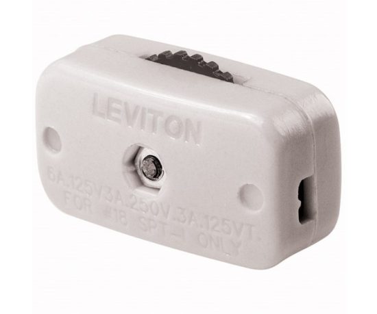 Leviton 3A/6A White Dial Cord Switch