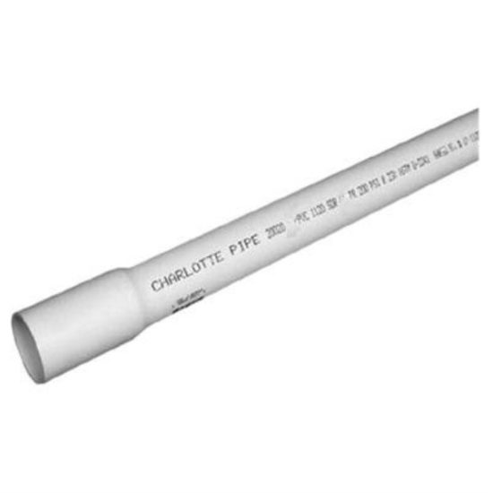 Charlotte Pipe 1-1/4 In. x 20 Ft. Cold Water PVC Pressure Pipe, SDR 26, Belled End
