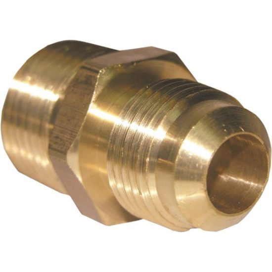 Lasco 1/2 In. M x 1/2 In. MPT Brass Flare Adapter