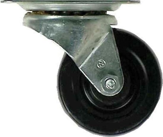 Shepherd 4 In. General-Duty Soft Rubber Swivel Plate Caster