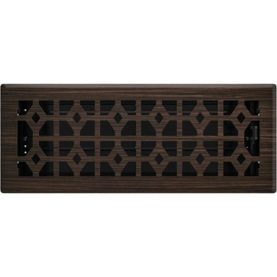 Imperial Templar 4 In. x 12 In. Oil-Rubbed Bronze Steel Floor Register