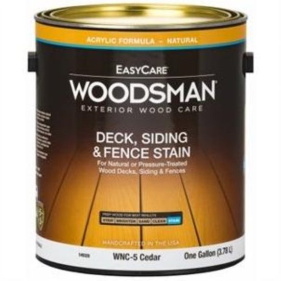 Deck, Siding & Fence Stain, Acrylic, Cedar, 1-Gallon