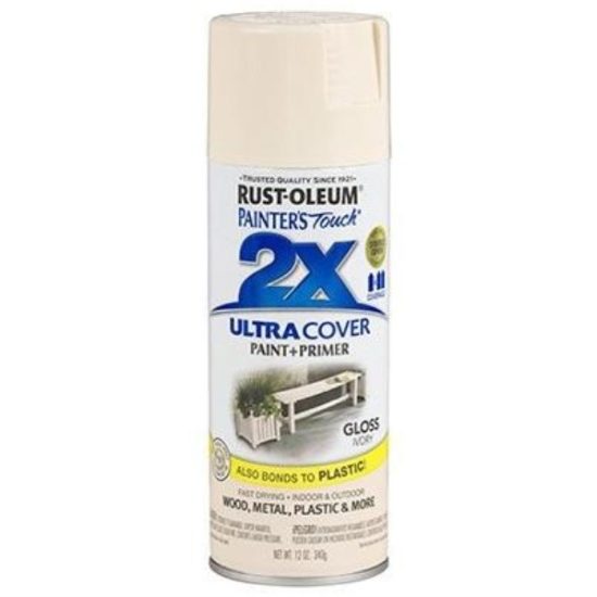 Rust-Oleum Painter's Touch 2X Ultra Cover 12 Oz. Gloss Paint + Primer Spray Paint, Ivory