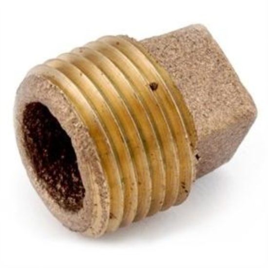 Anderson Metals 1/2 In. Red Brass Threaded Cored Pipe Plug