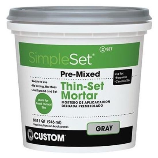 Custom Building Products SimpleSet Quart Gray Pre-Mixed Thin-Set Mortar