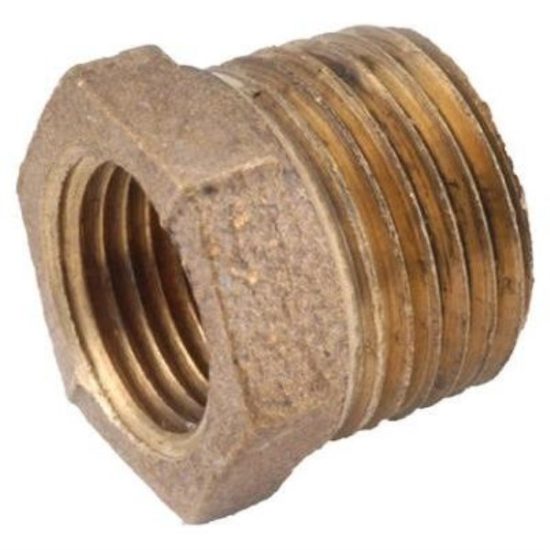 Anderson Metals 1/2 In. MPT x 1/4 In. FPT Red Brass Hex Reducing Bushing