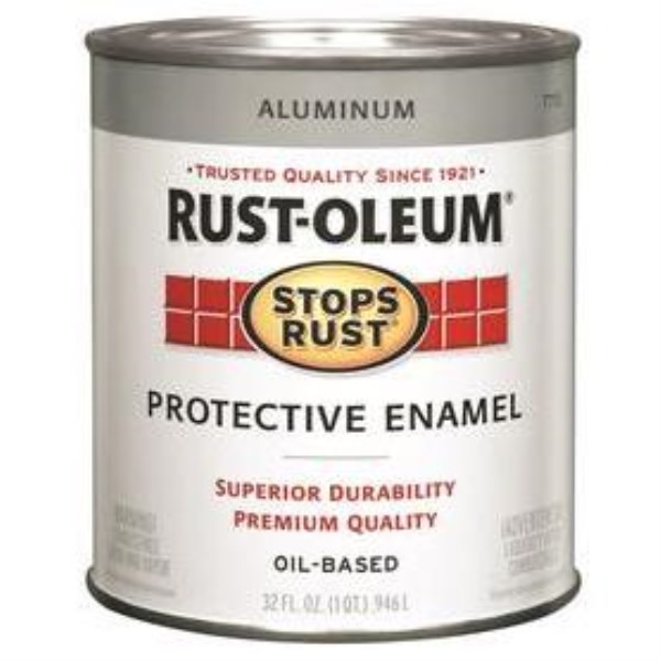 Rust-Oleum Stops Rust Oil Based Gloss Protective Rust Control Enamel, Aluminum, 1 Qt.