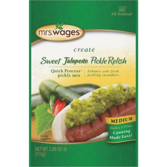 Mrs. Wages Quick Process 4 Oz. Jalapeno Pickle Relish Pickling Mix