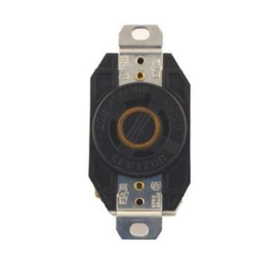 Leviton 20A 125V/250V Black Industrial Grade L14-20R Locking Outlet Receptacle