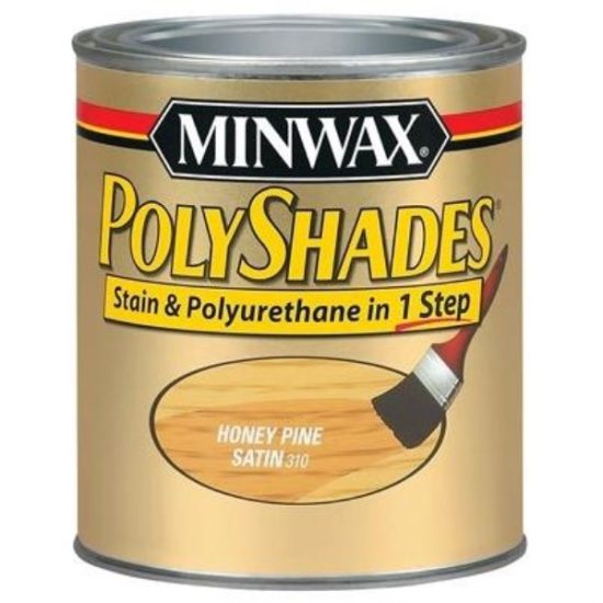 Minwax Polyshades 1/2 Pt. Satin Stain & Finish Polyurethane In 1-Step, Honey Pine