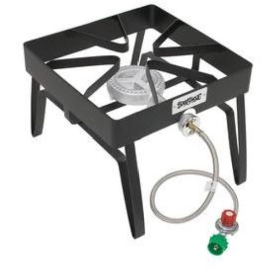 Bayou Classic 55,000 BTU Propane Gas Single Burner Patio Stove Steel Outdoor Cooker