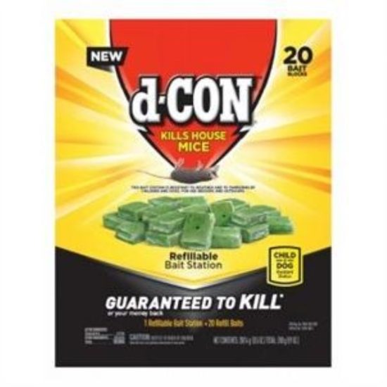 D-Con Refillable Corner Fit Mouse Bait Station (20-Refill)