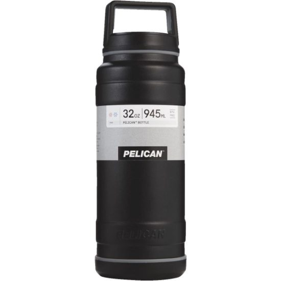 Pelican 32 Oz. Black Stainless Steel Travel Bottle