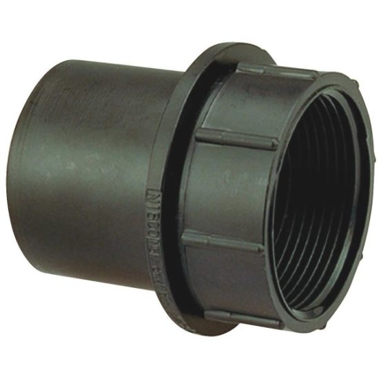 Charlotte Pipe 1-1/2 In. Spigot x Female NPSM Tray Plug ABS Adapter