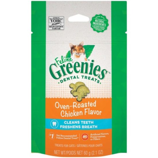 Greenies Oven-Roasted Chicken 2.1 Oz. Dental Cat Treats