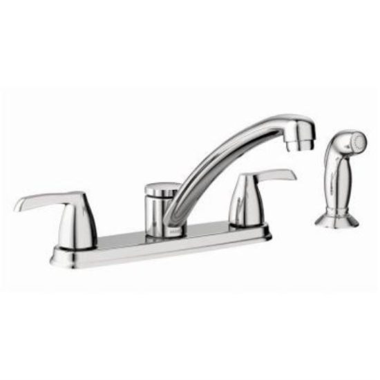 Moen Adler Dual Handle Lever (or Knob) Kitchen Faucet with Side Spray, Chrome