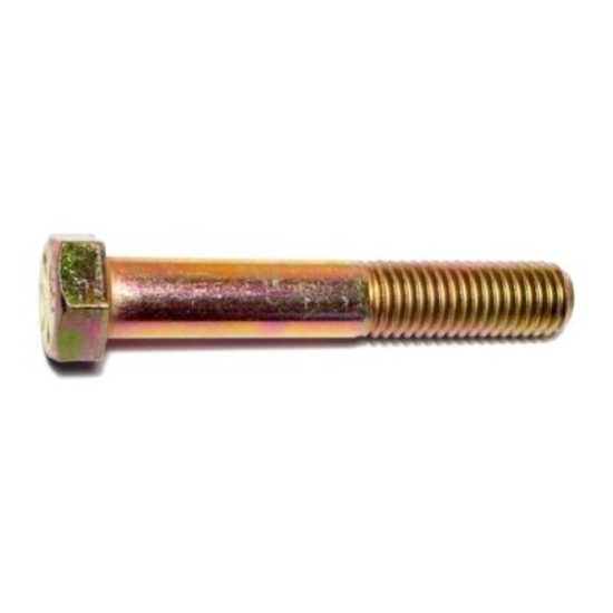 9/16 -12 x 3-1/2  Zinc Plated Grade 8 Steel Coarse Thread Hex Cap Screws HCS8-329
