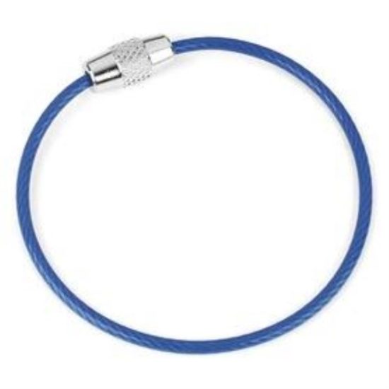 Lucky Line Steel Braided Cable Nylon-Coated 5 In. Key Ring
