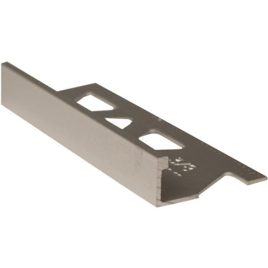 M-D Building Products 3/8 In. x 8 Ft. Satin Aluminum L-Shape Ceramic Tile Edging