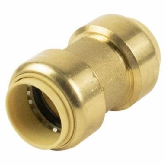 ProLine 1/2 In. x 1/2 In. Brass Push Fit Coupling