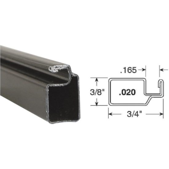 Prime-Line Make-2-Fit 3/4 x 3/8 x 94 Bronze Aluminum Screen Frame