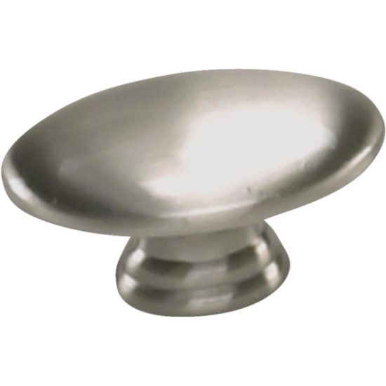 Laurey Nantucket 1-1/2 In. Satin Pewter Oval Cabinet Knob