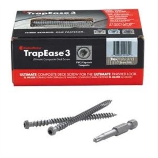FastenMaster TrapEase 3, #10 x 2-1/2 In. Gray Ultimate Composite Deck Screw (75 Ct. Box)