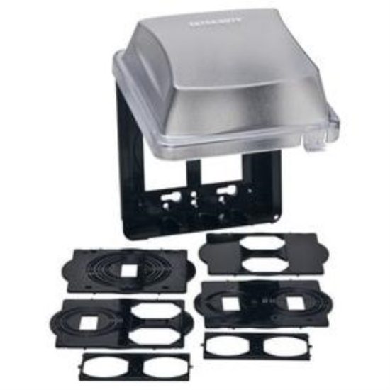 Hubbell 2-Gang Vertical Mount Non-Metallic In-Use Outdoor Outlet Cover