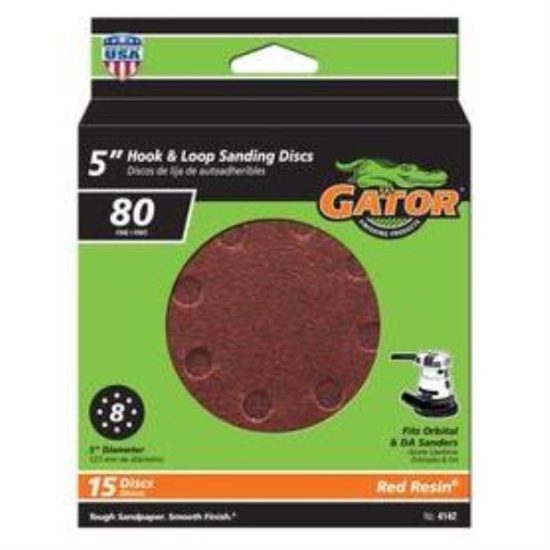 Do it Best 5 In. 80-Grit 5-Hole Pattern Vented Sanding Disc with Hook & Loop Backing (15-Pack)