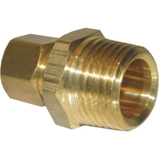 Lasco 5/8 In. C x 3/8 In. MPT Brass Compression Adapter