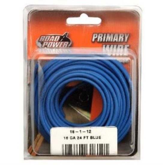 ROAD POWER 24 Ft. 16 Ga. PVC-Coated Primary Wire, Blue