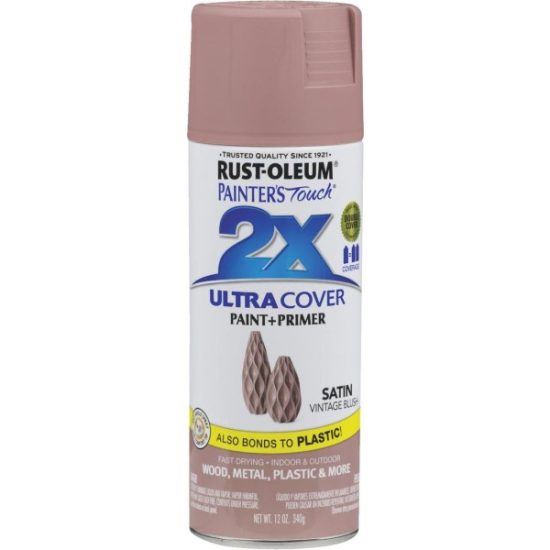 Rust-Oleum Painter's Touch 2X Ultra Cover 12 Oz. Satin Paint + Primer Spray Paint, Blush