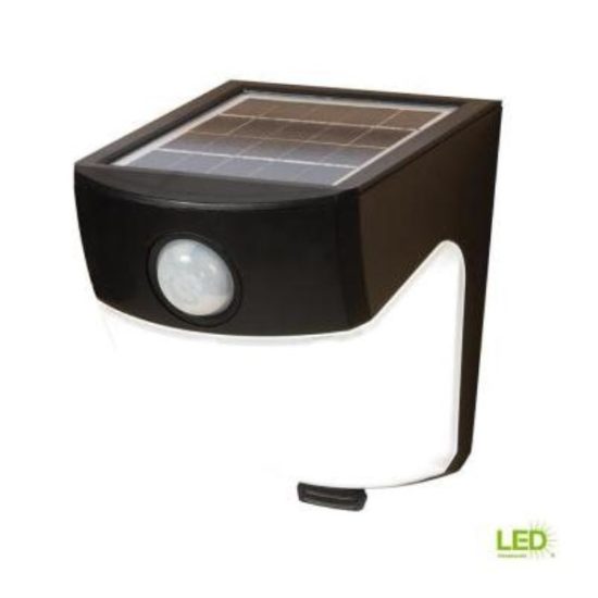 Halo Bronze Motion Sensing Dusk to Dawn LED Solar Wedge Floodlight Fixture