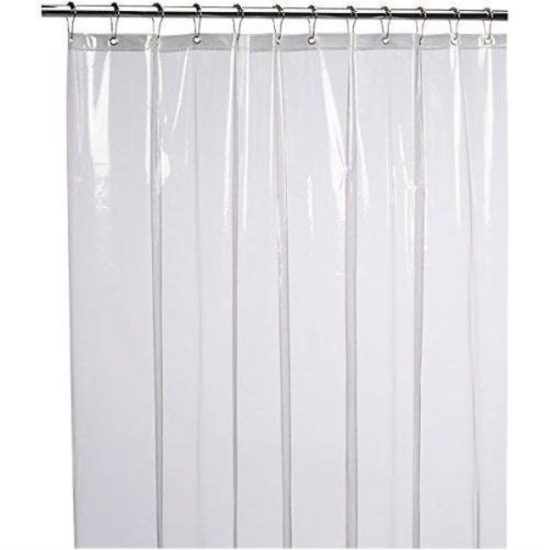 Zenith Zenna Home 70 In. x 72 In. Clear Lightweight PEVA Shower Curtain Liner