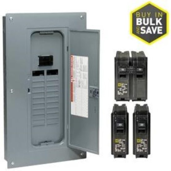 Square D Homeline 100A 20-Space 40-Circuit Indoor Main Breaker Plug-on Neutral Load Center Remodeler Pack